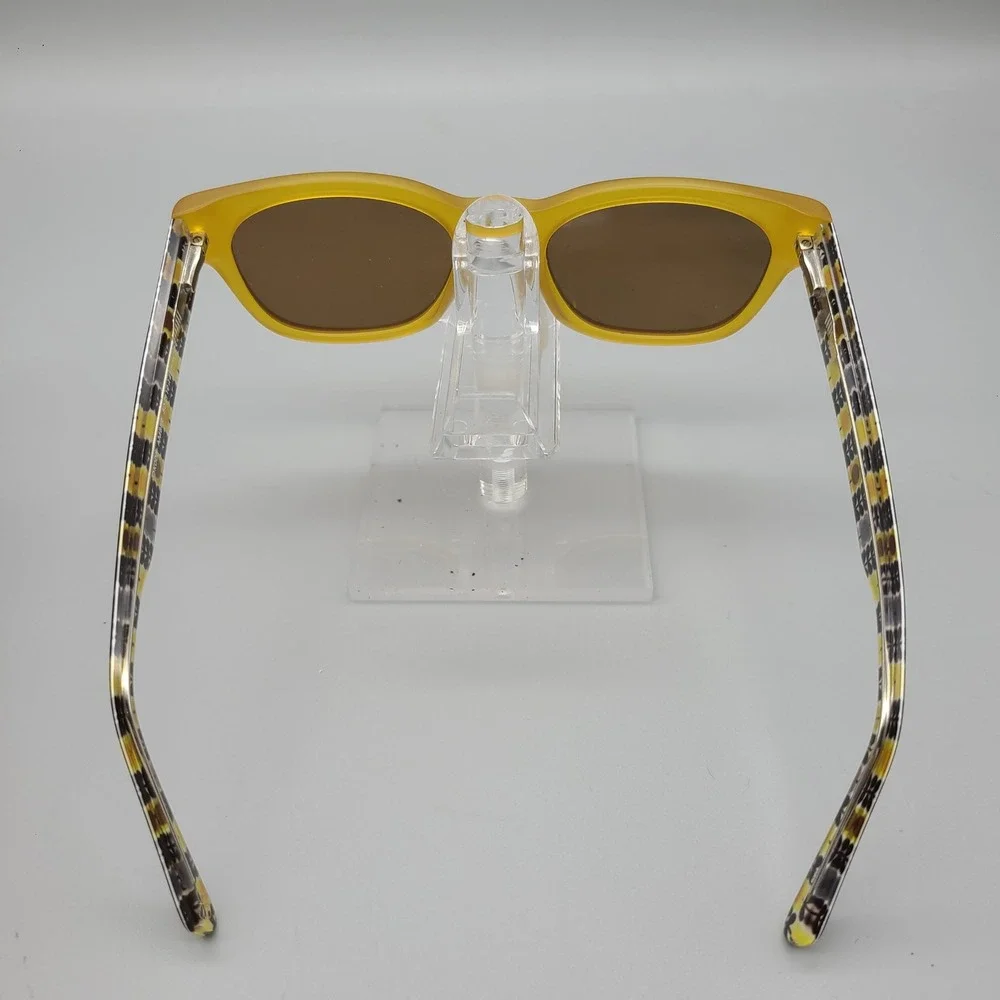 Orla Kiely OK008 Amber Yellow Stem Print Square Sunglasses 50-19-145